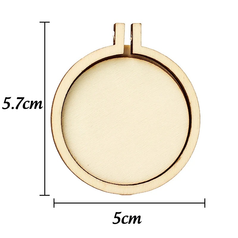 Wood Ring Blank - ห่วงปักไม้ 1/3/5 ชิ้น สำหรับงานปัก DIY สร้อยคอ