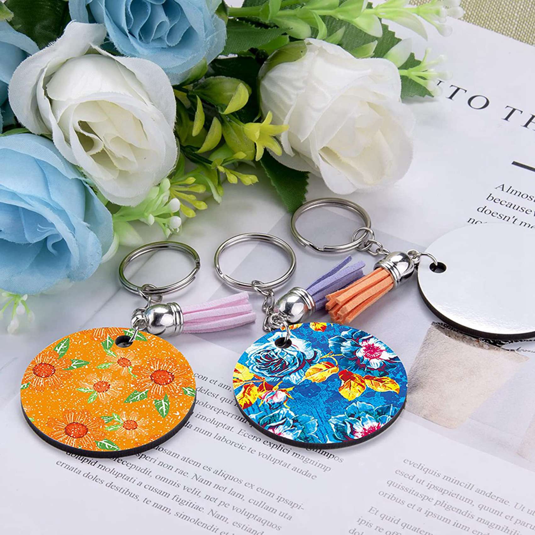 ชุดพวงกุญแจเปล่าสำหรับงานซับลิ - Wood Ring Blank บทวิจารณ์และราคา
