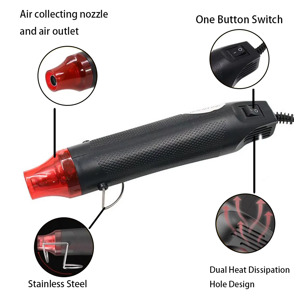 ปืนลมร้อน EU/US ปืนเป่าลมร้อนส - Heat Gun Small บทวิจารณ์และราคา