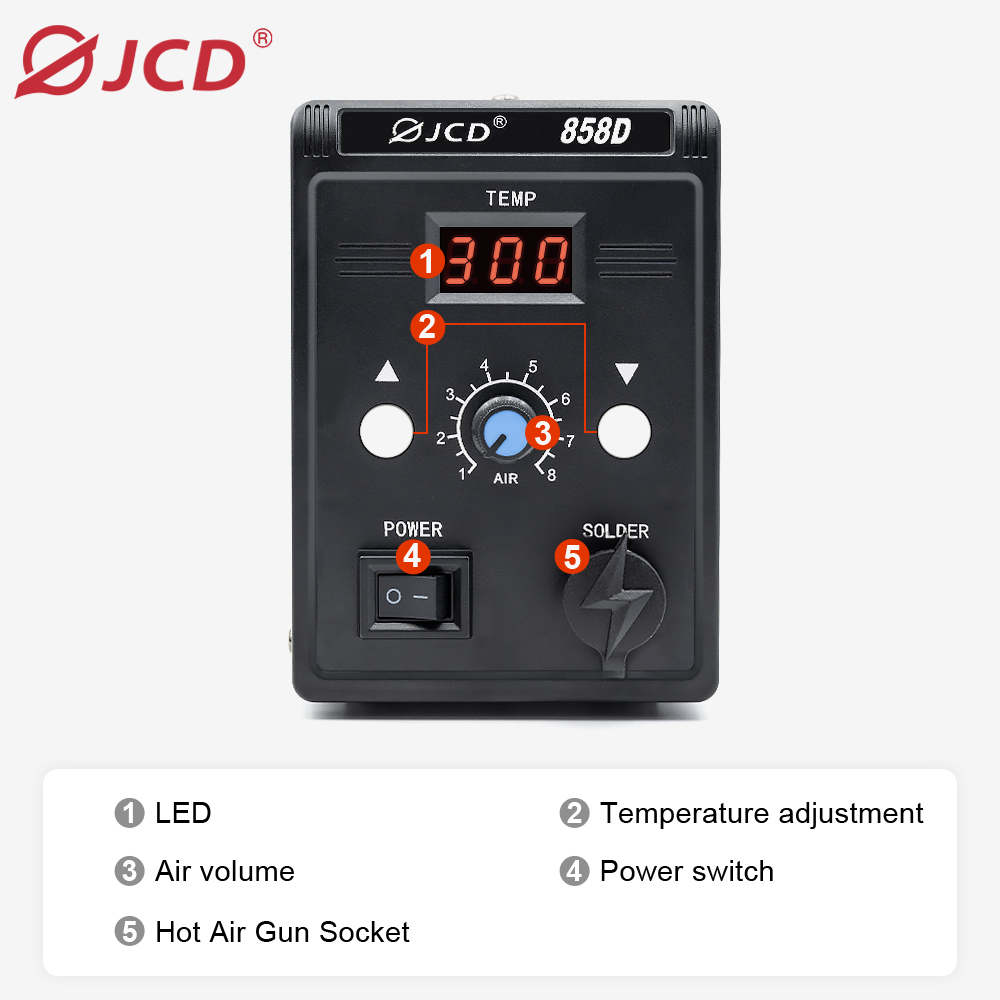 JCD HOT AIR GUN 858D 700W BGA  - Heat Gun Small บทวิจารณ์และราคา